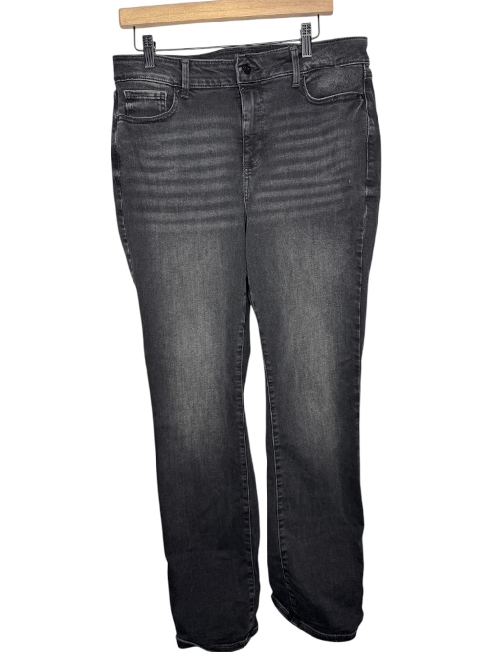 NYDJ Marilyn Straight Black Jeans lift & tuck Size 14